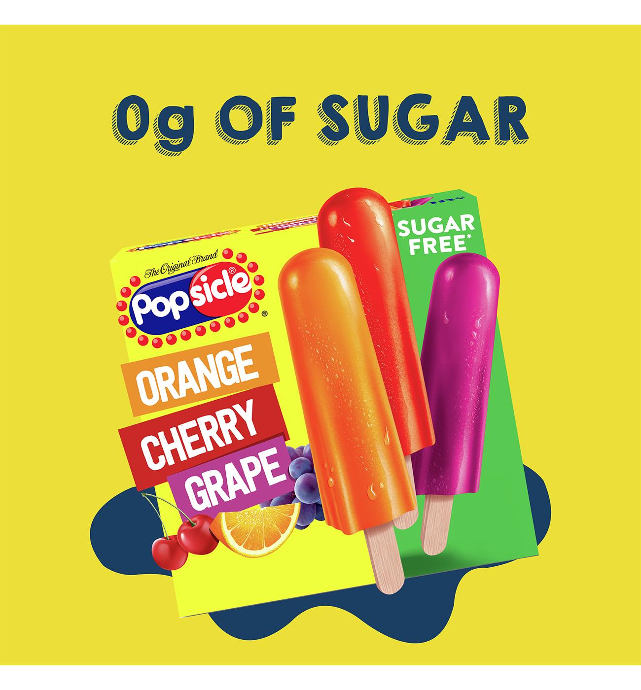 Popsicle Sugar Free Orange Cherry Grape Ice Pops; image 2 of 4