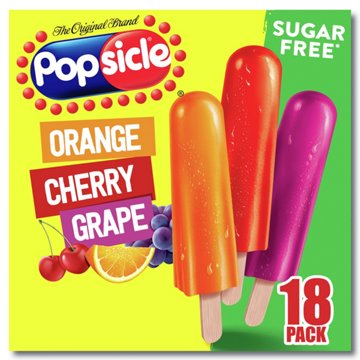Popsicle Sugar Free Orange Cherry Grape Ice Pops