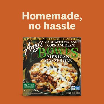Amy's 12g Protein Mexican Casserole Bowl