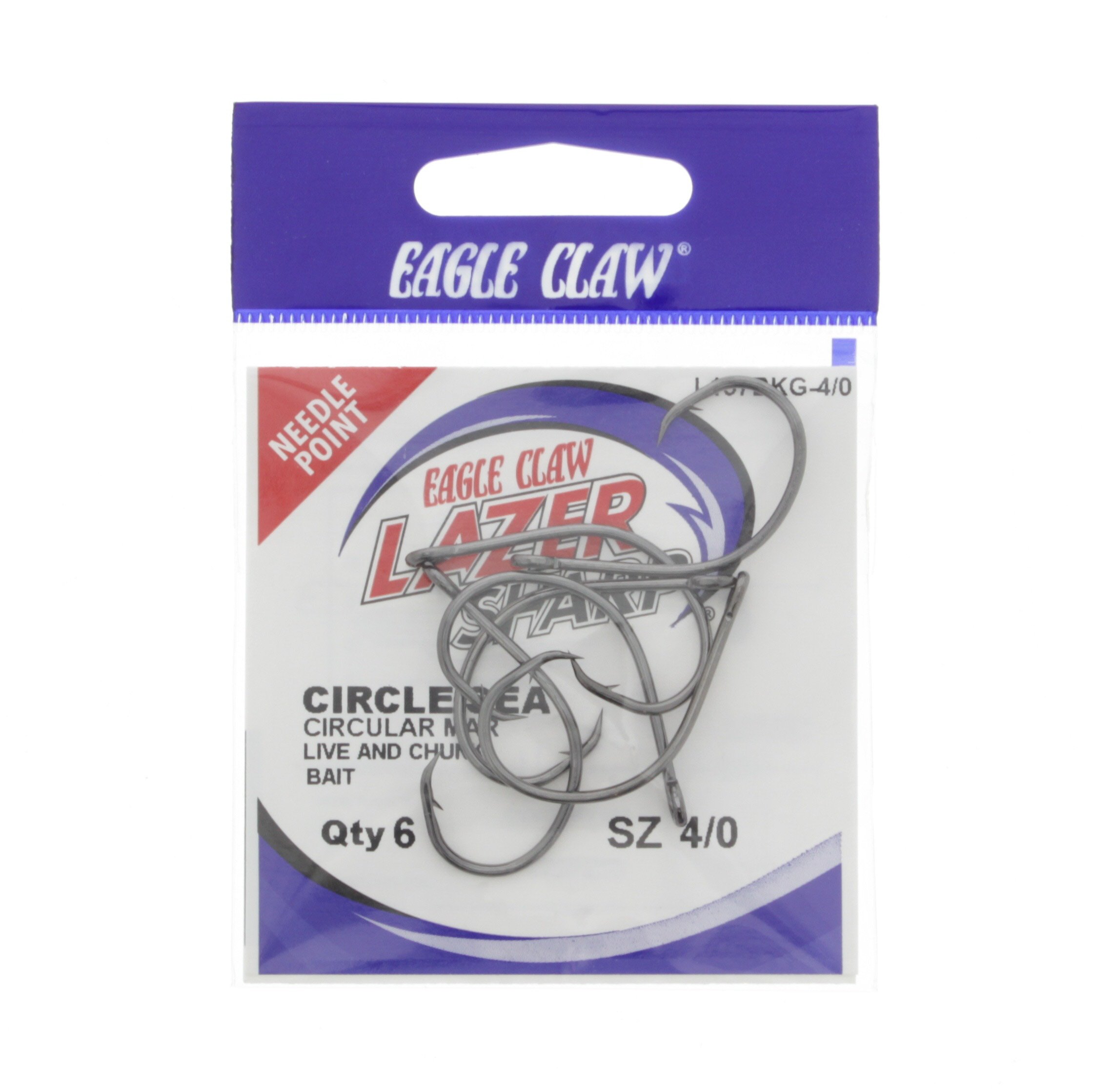 Eagle Claw Lazer Sharp Circle Sea Hook, Size 4/0 - Shop Fishing at H-E-B