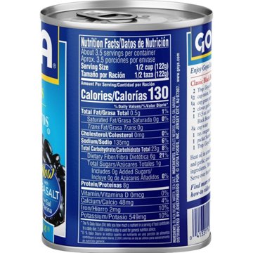 Goya Black Beans Low Sodium