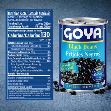 Goya Black Beans Low Sodium