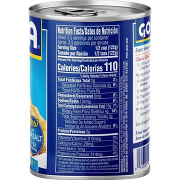 Goya Chick Peas Low Sodium