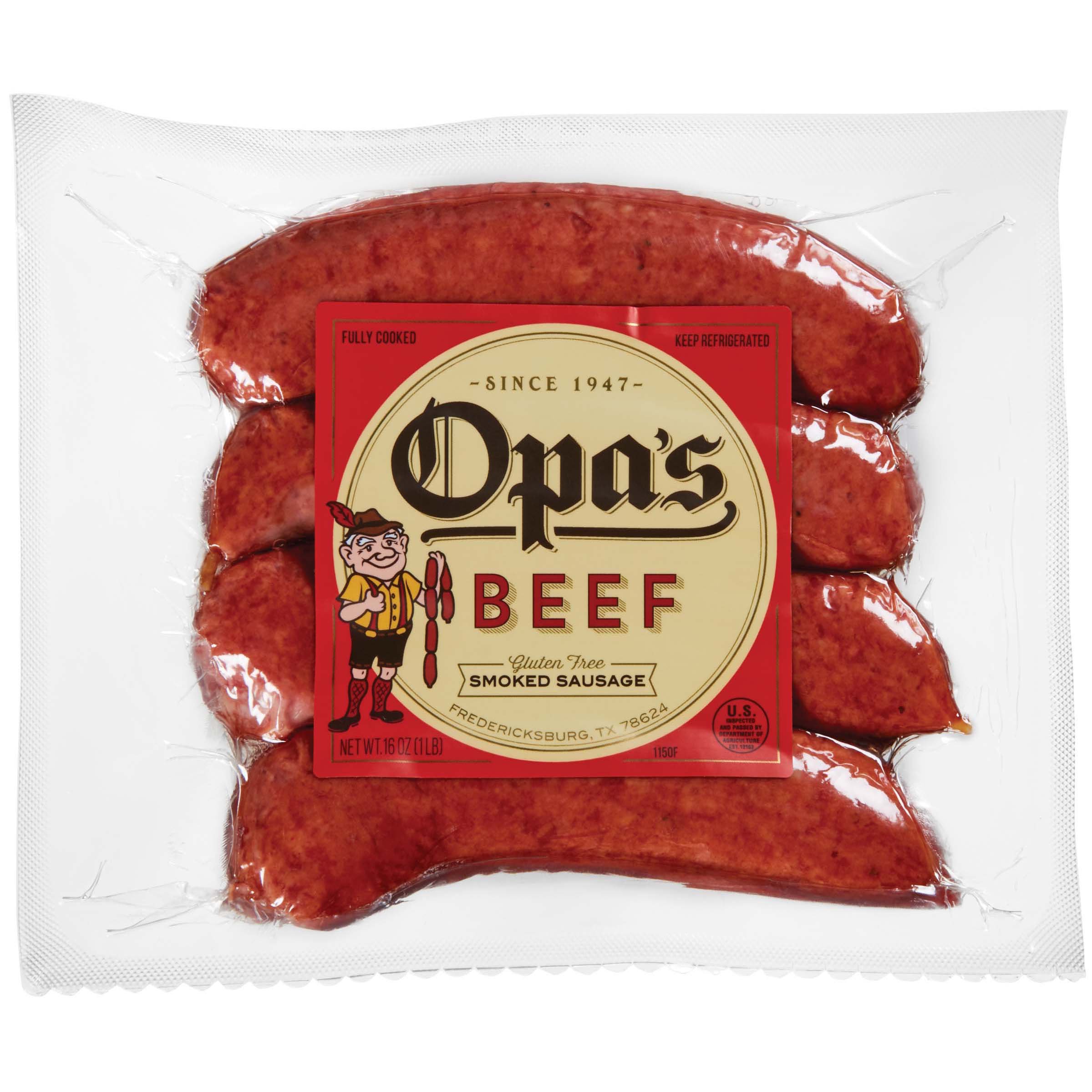 Opa's Beef Smoked Sausage Links Shop Sausage at HEB