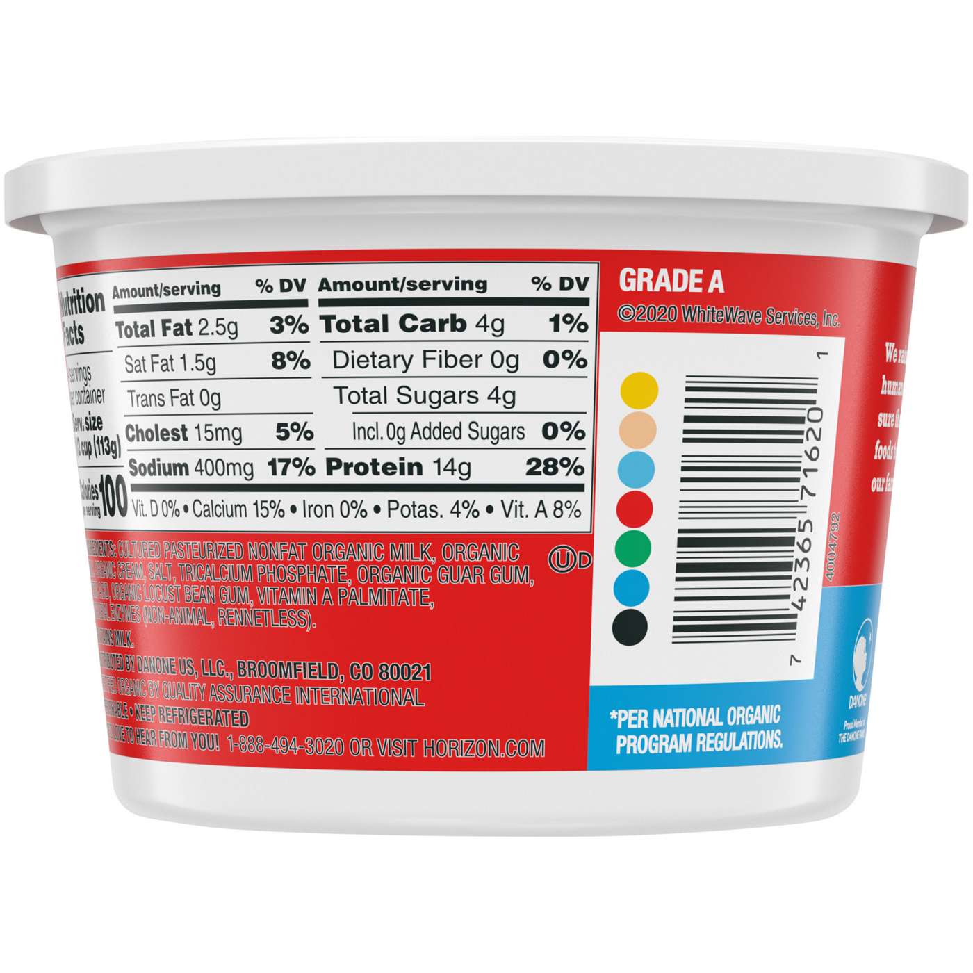 Horizon Organic Lowfat Cottage Cheese; image 8 of 8