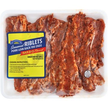 Hill Country Fare Pork Riblets with Bar-B-Q Seasoning, Avg. 2.3 lbs