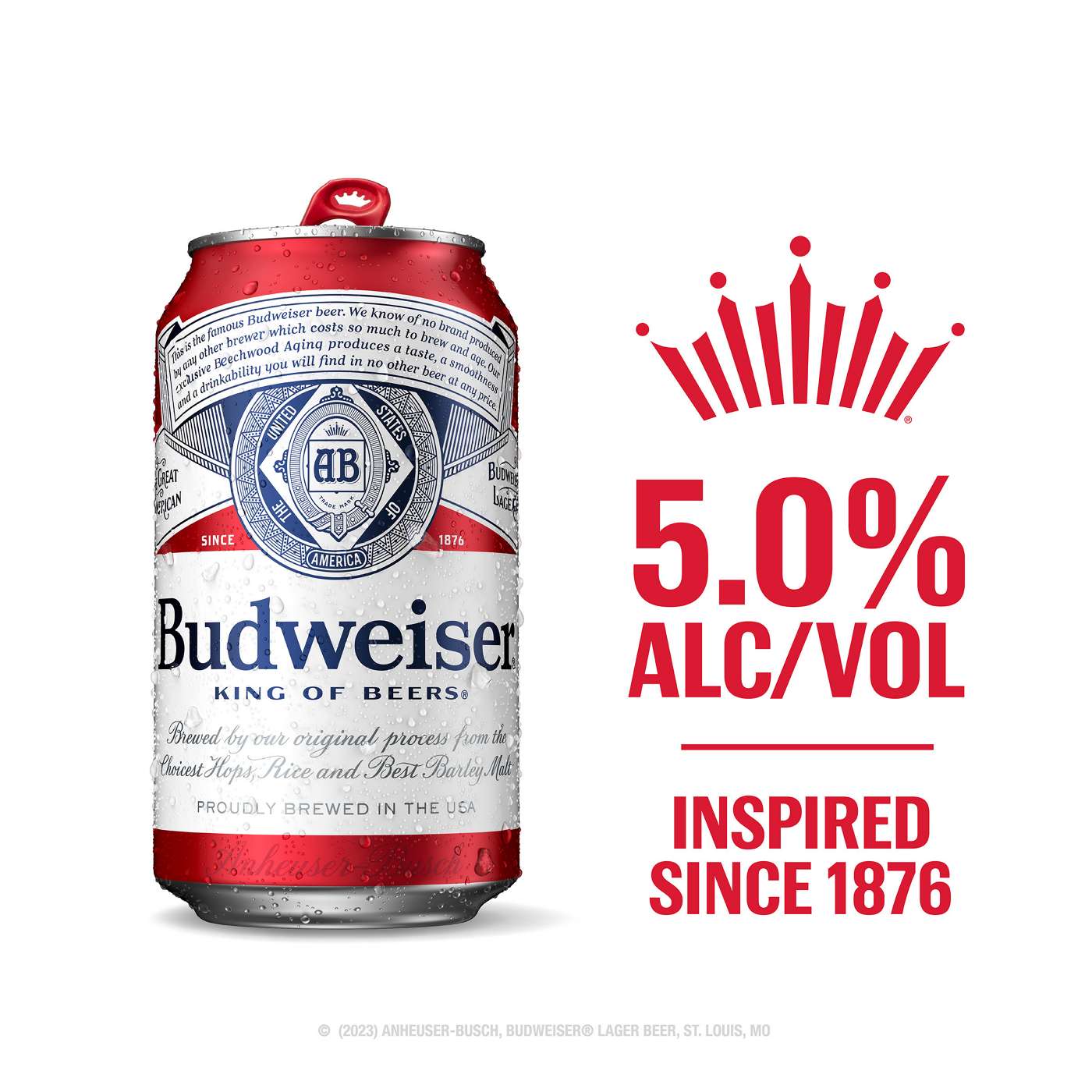 Budweiser Lager Beer Cans, 8 pack; image 2 of 7