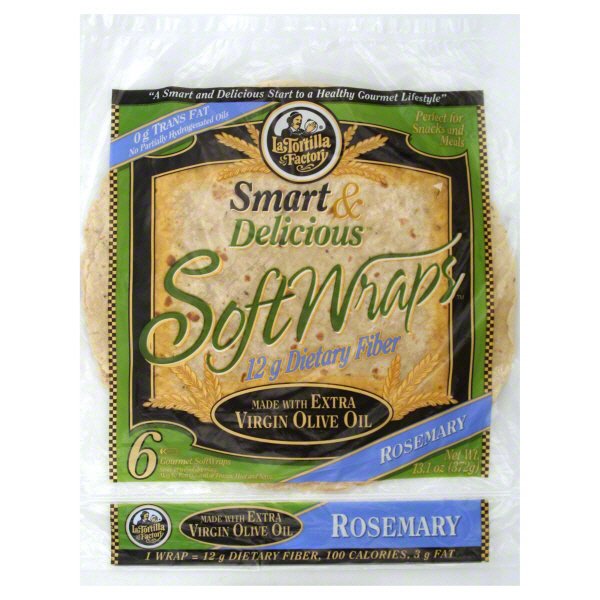 La Tortilla Factory Smart & Delicious Gourmet Rosemary Soft Wraps