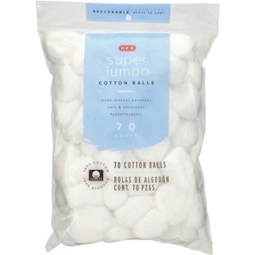 H-E-B Super Jumbo Cotton Balls, 70 ct