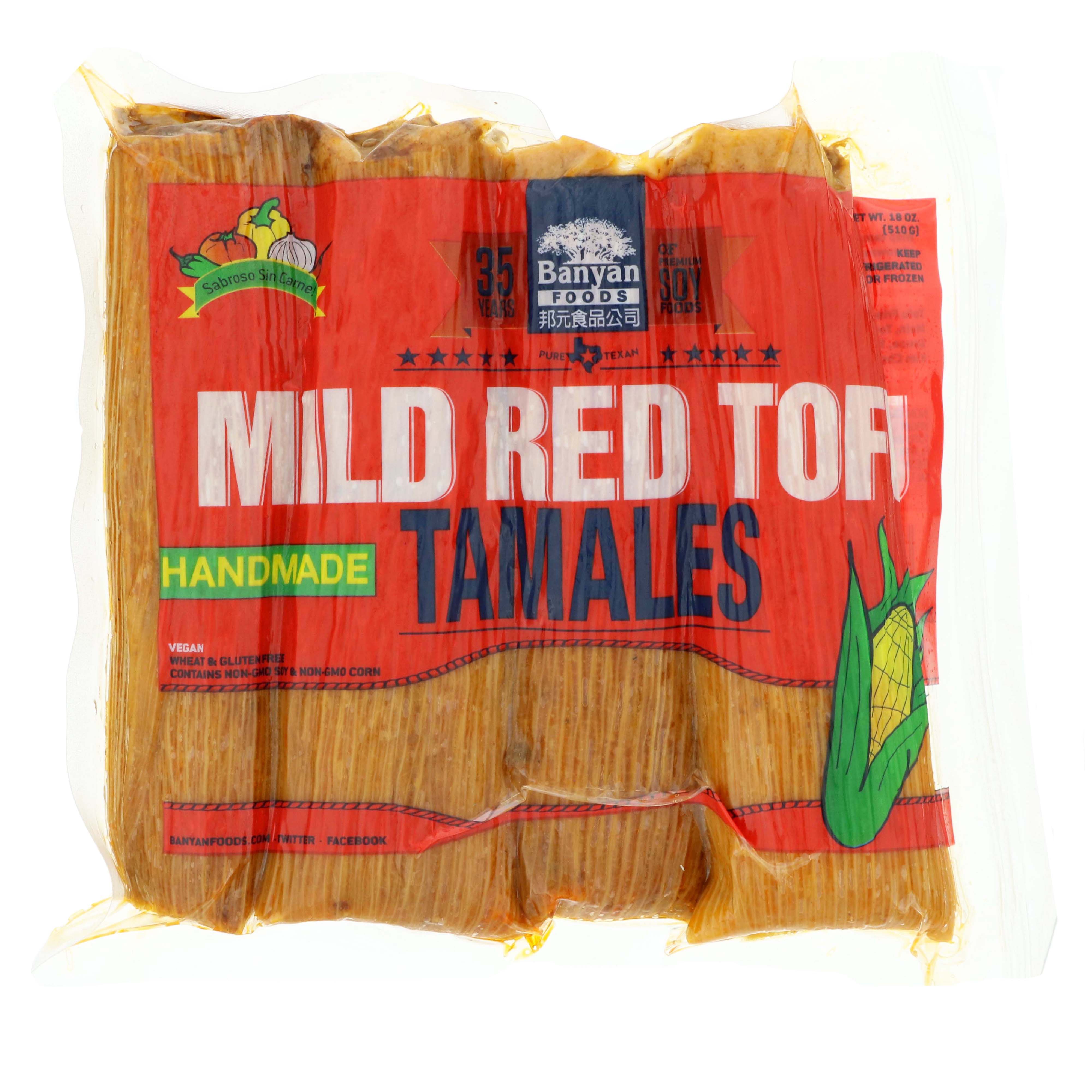 Banyan Mild Red Tofu Tamales Shop Appetizers at HEB