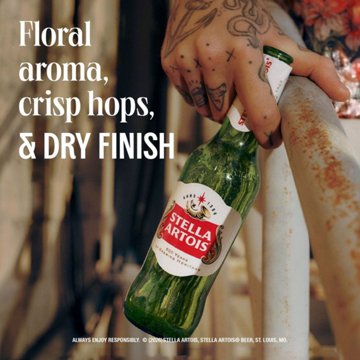 Stella Artois Premium Lager Beer Bottles, 6 pk, 11.2 oz