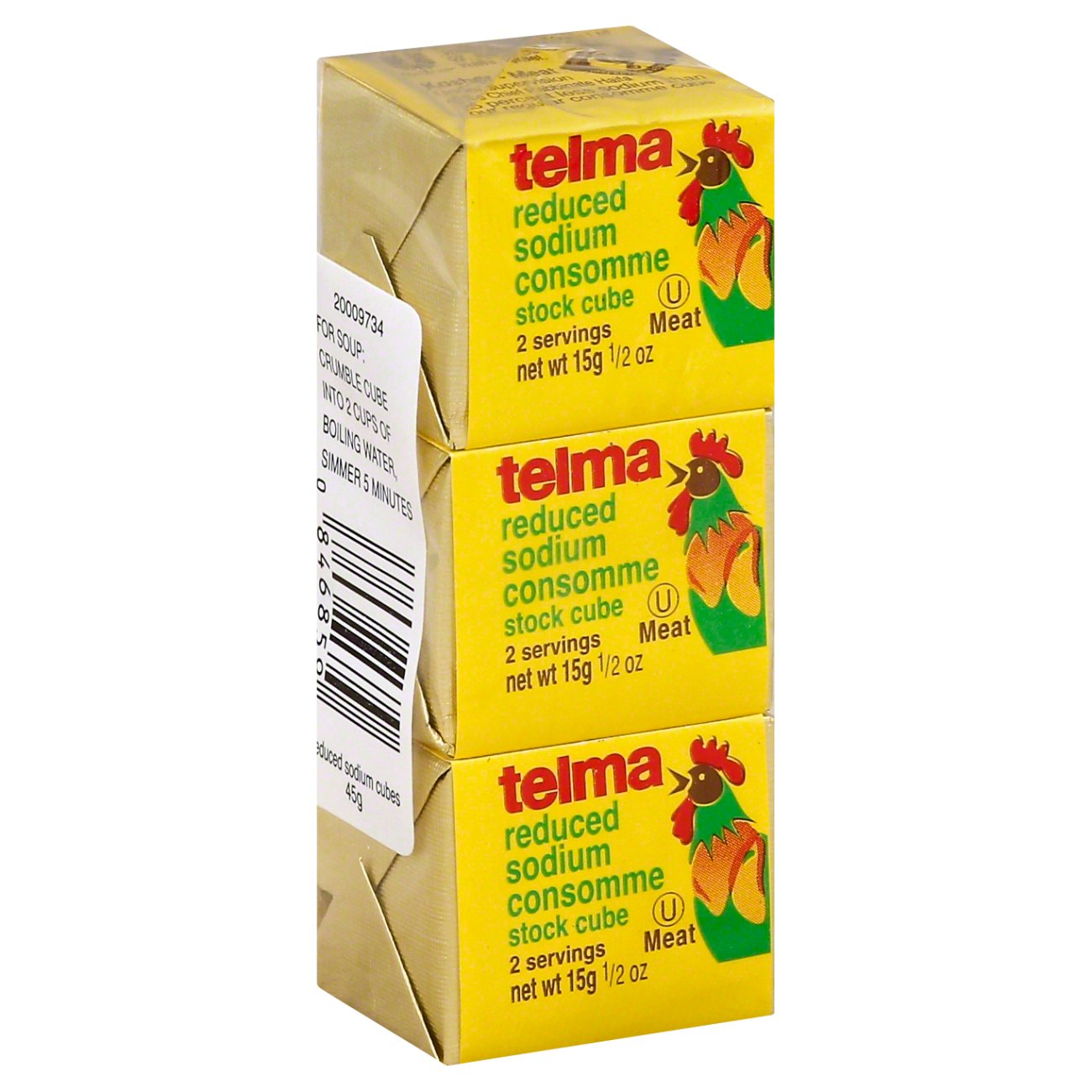 Telma Reduced Sodium Consomme Stock Cube Shop Broth & Bouillon at HEB