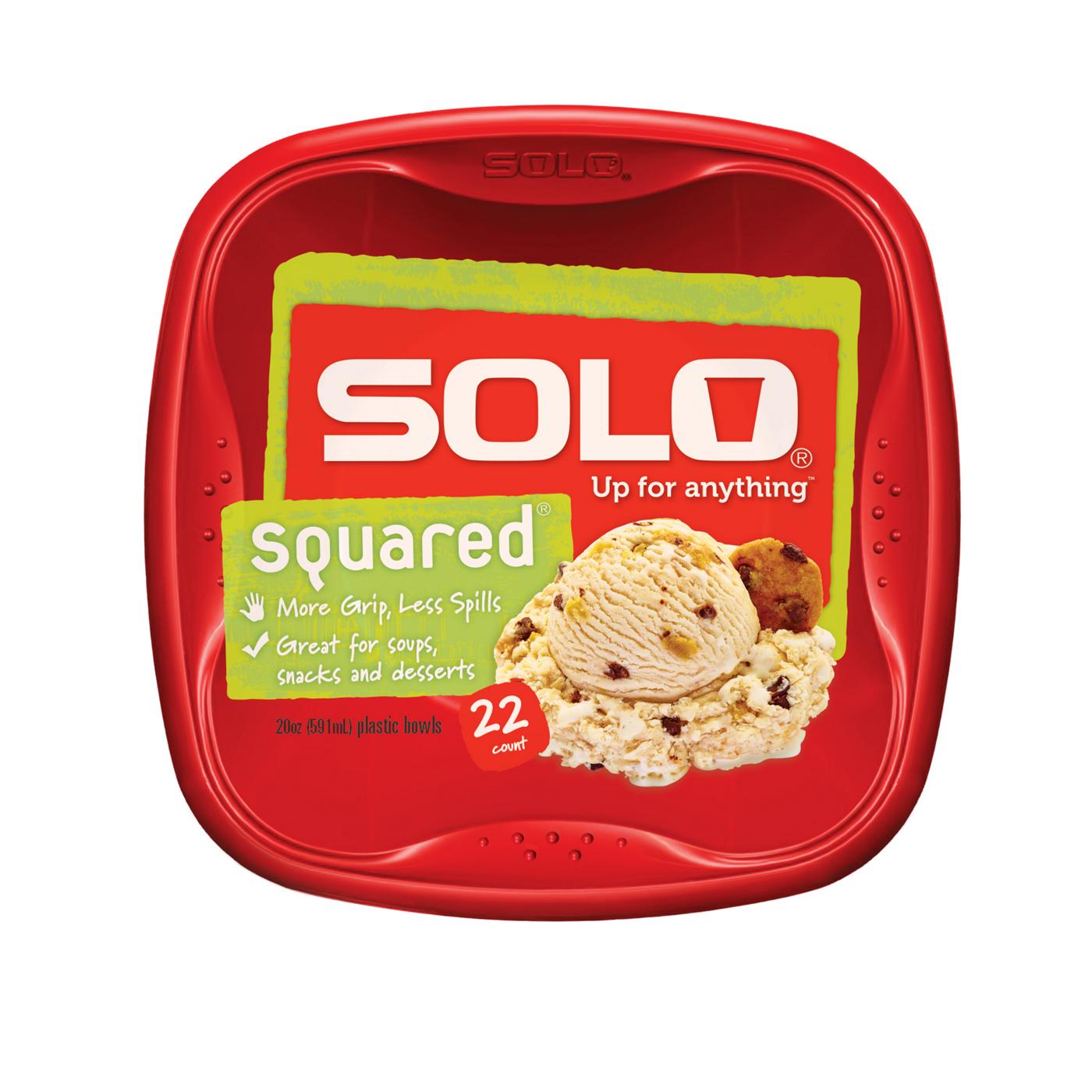 Solo Squared Plastic Bowls, Assorted Colors, 22 oz; image 1 of 3
