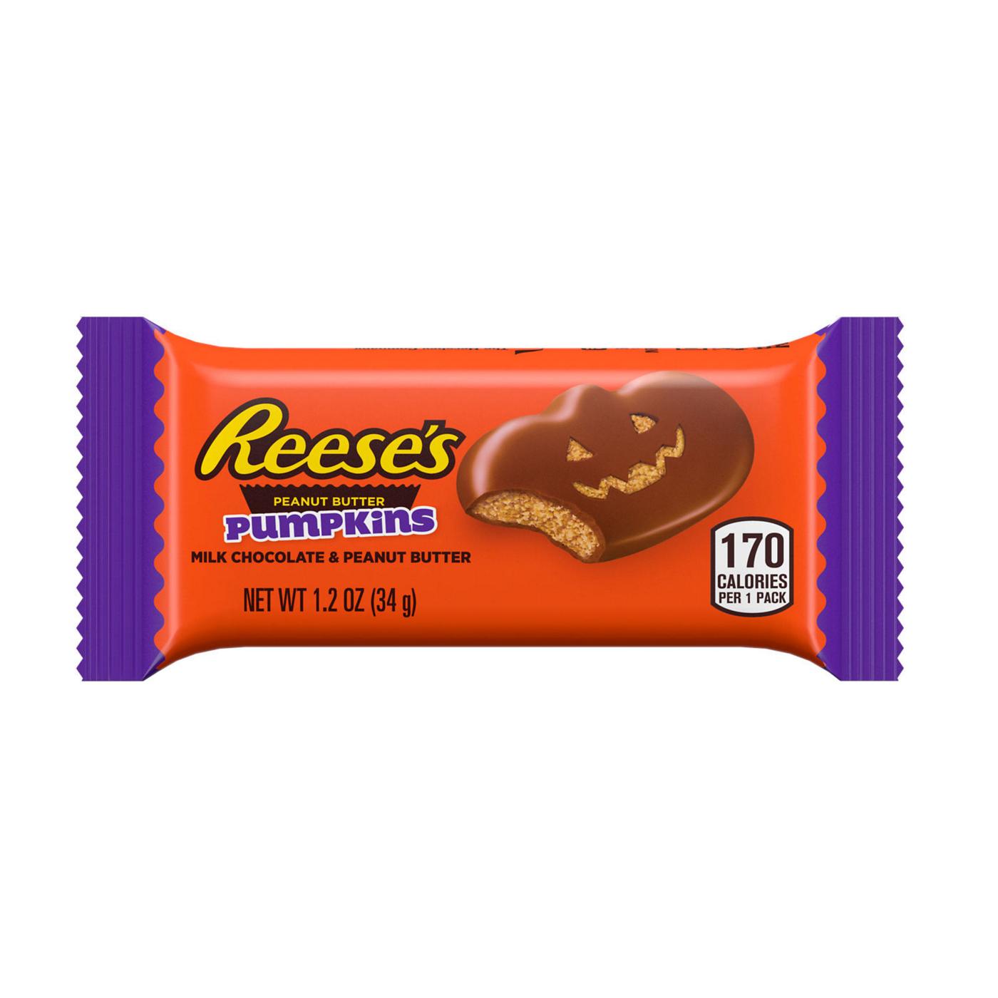 Reese's Milk Chocolate Peanut Butter Pumpkins Halloween Candy; image 1 of 7