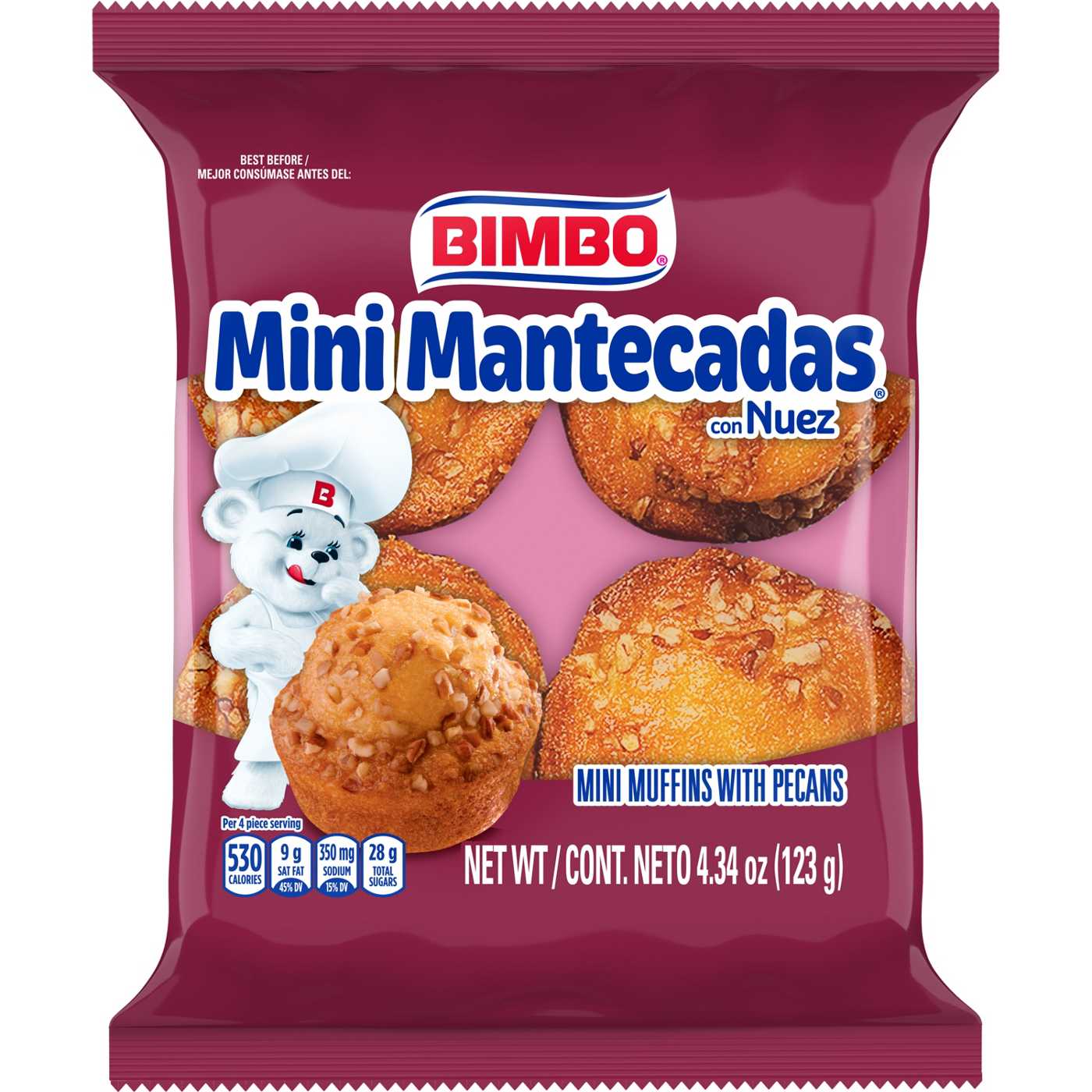 Bimbo Mini Mantecadas con Nuez Mini Muffins; image 1 of 2