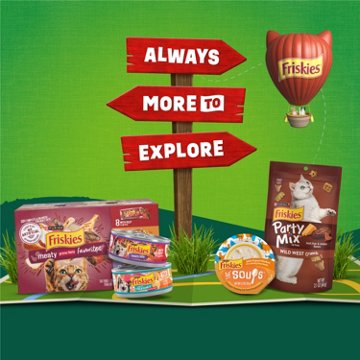 Friskies Purina Tender and Crunchy Combo Dry and Cat Food - Flavors of Chicken, Beef, Carrots and Green Beans