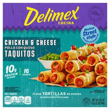 Delimex Chicken & Cheese Taquitos, 16 ct