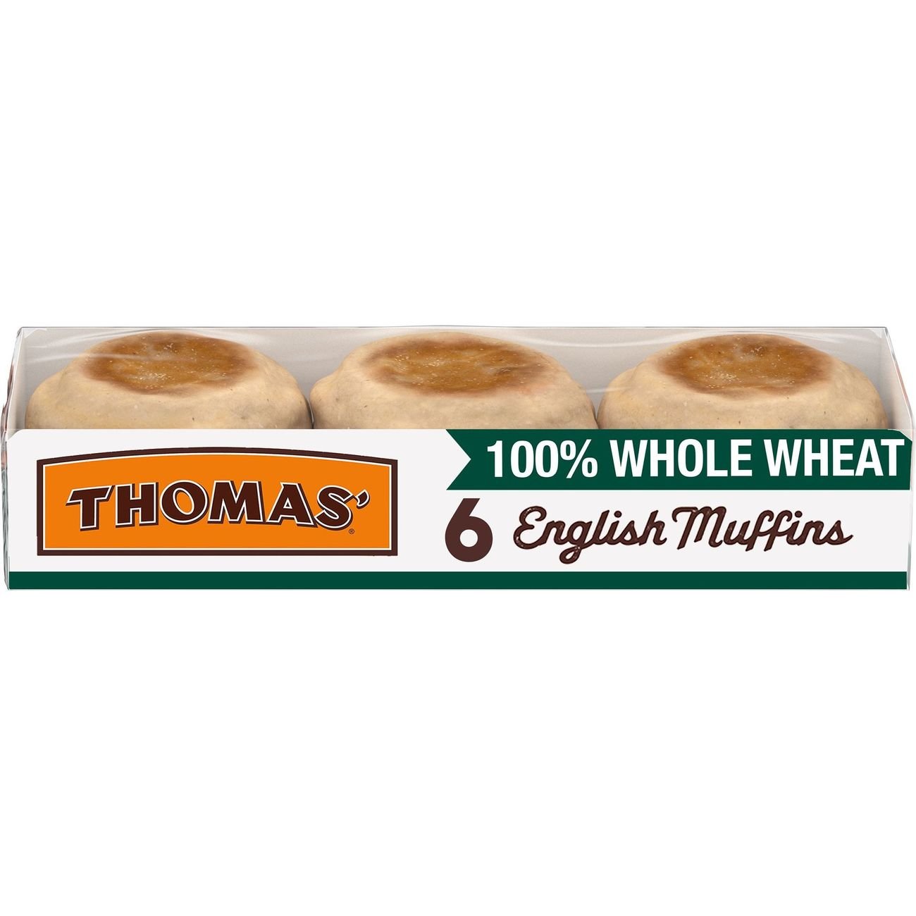 Thomas 100 Whole Wheat Whole Grain English Muffins Shop English   000766712 1