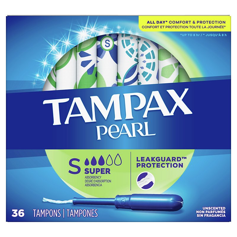Tampax Pearl Tampons Regular Absorbency with LeakGuard Braid, Unscented -  CVS Pharmacy