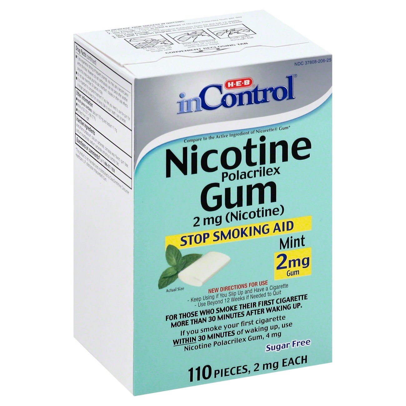 HEB InControl Nicotine Mint Gum Stop Smoking Aid 2 Mg Shop Smoking