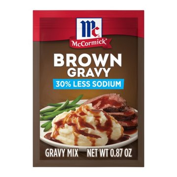McCormick 30% Less Sodium Brown Gravy Seasoning Mix, 0.87 oz