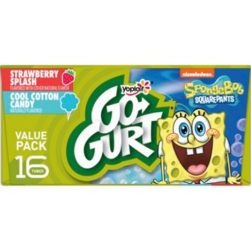 Yoplait GoGurt Fat Free Strawberry Splash & Cool Cotton Candy Yogurt Tubes Variety Pack