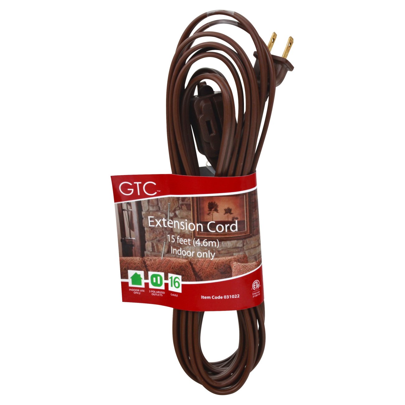 GTC Brown Indoor Extension Cord Shop Extension Cords at