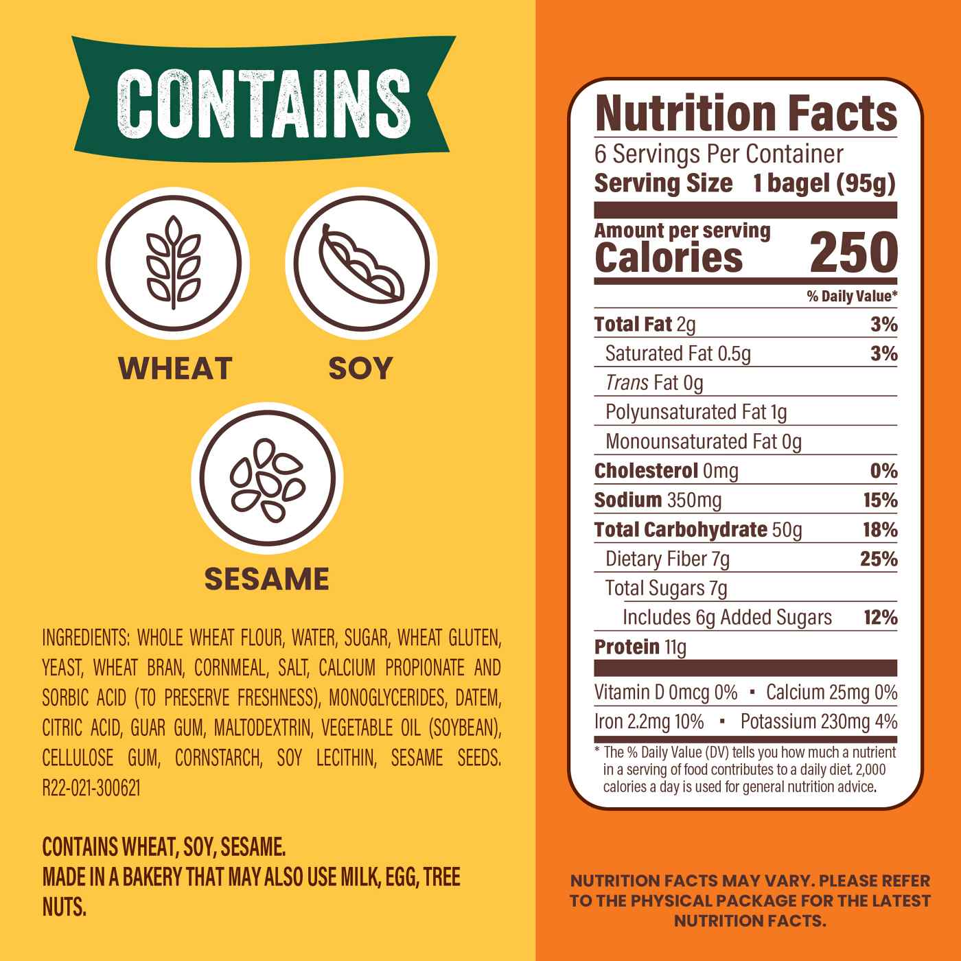 Thomas' 100% Whole Wheat Bagels; image 3 of 10