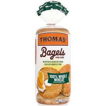 Thomas' 100% Whole Wheat Bagels, 6 ct