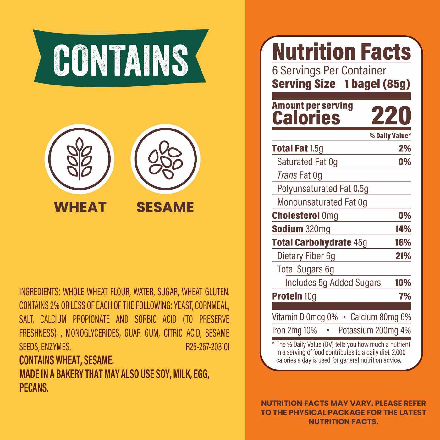 Thomas' 100% Whole Wheat Bagels; image 6 of 10