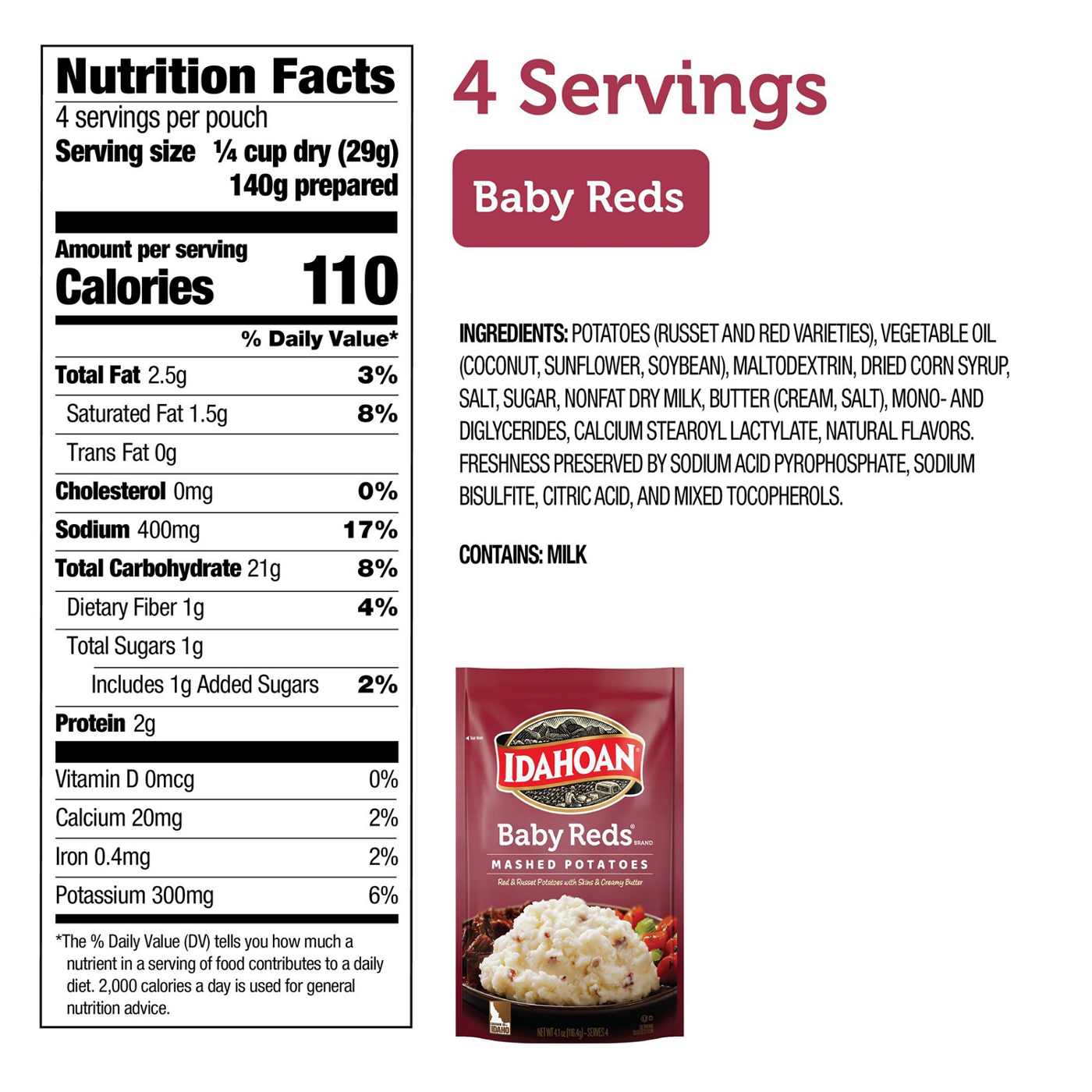 Idahoan Baby Reds Mashed Potatoes; image 3 of 4