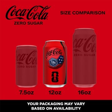 Coca-Cola Zero Sugar Soda Soft Drink Fridge Pack 12 pk Cans