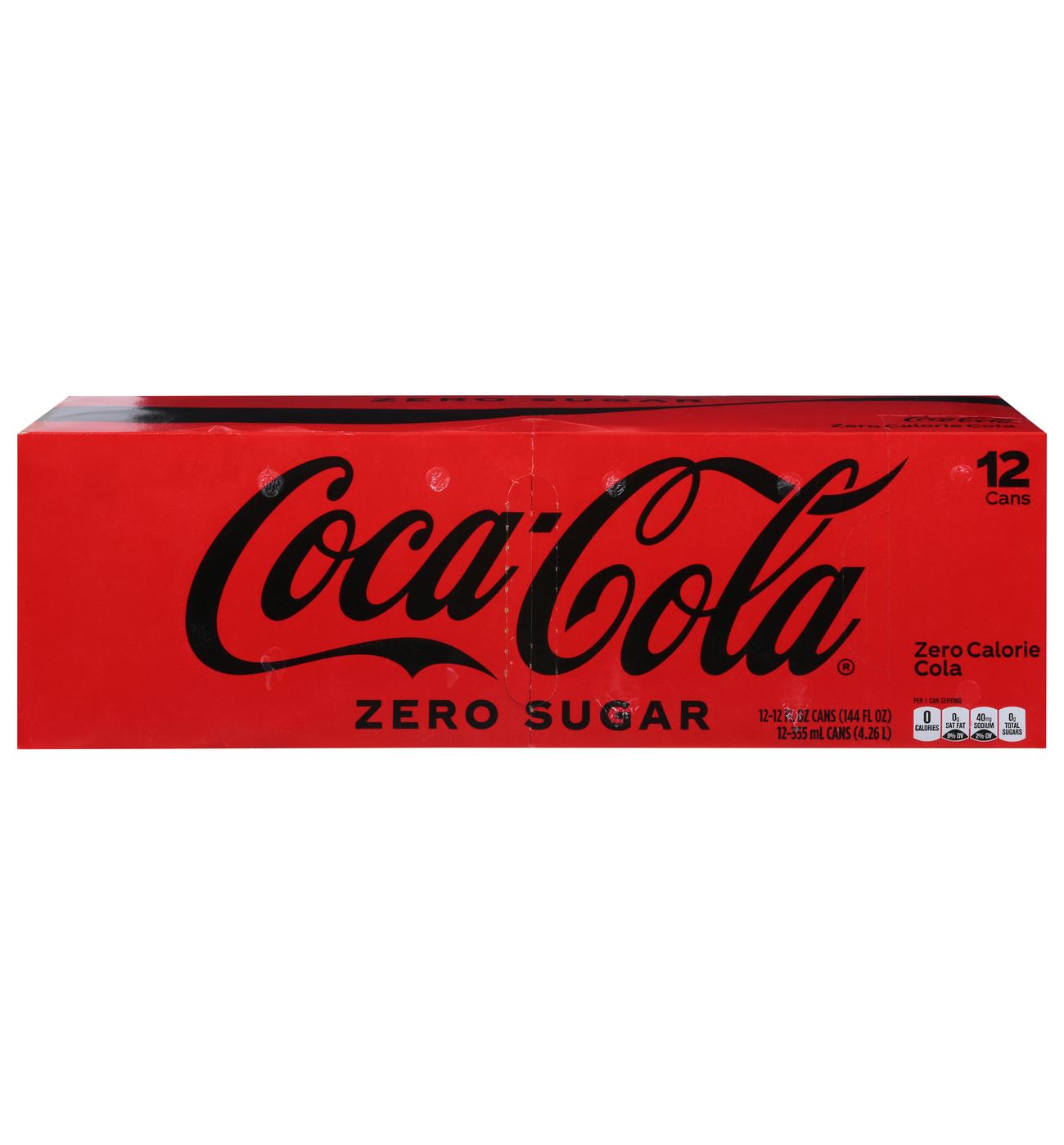 Coca-Cola Zero Sugar Coke 12 oz Cans - Shop Soda at H-E-B
