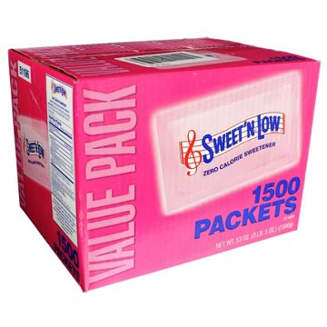 Sweet 'N Low Zero Calorie Sweetener Packets Value Pack, 1500 ct