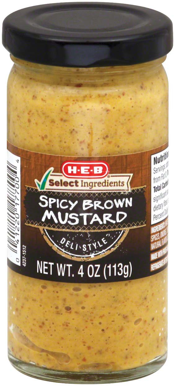 HEB Select Ingredients Spicy Brown Deli Style Mustard Shop Mustard