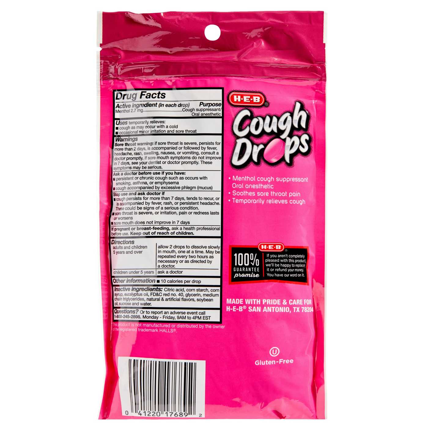 H-E-B Cough Drops - Strawberry; image 2 of 2