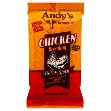 Andy's Seasoning Hot 'N' Spicy Chicken Breading, 10 oz