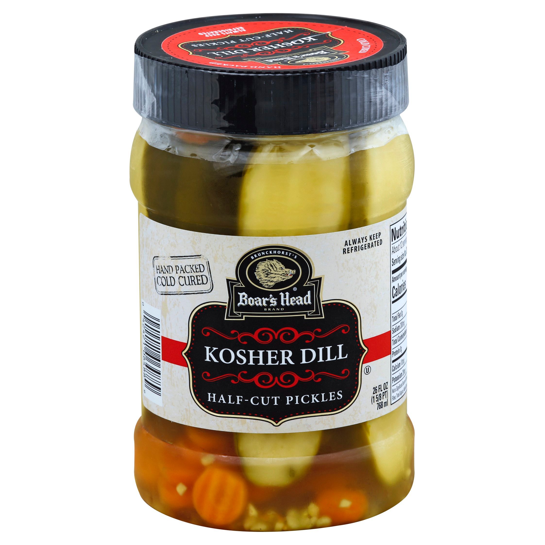 Boar's Head Kosher Dill Half-Cut Pickles - Shop Pickles & cucumber at H-E-B