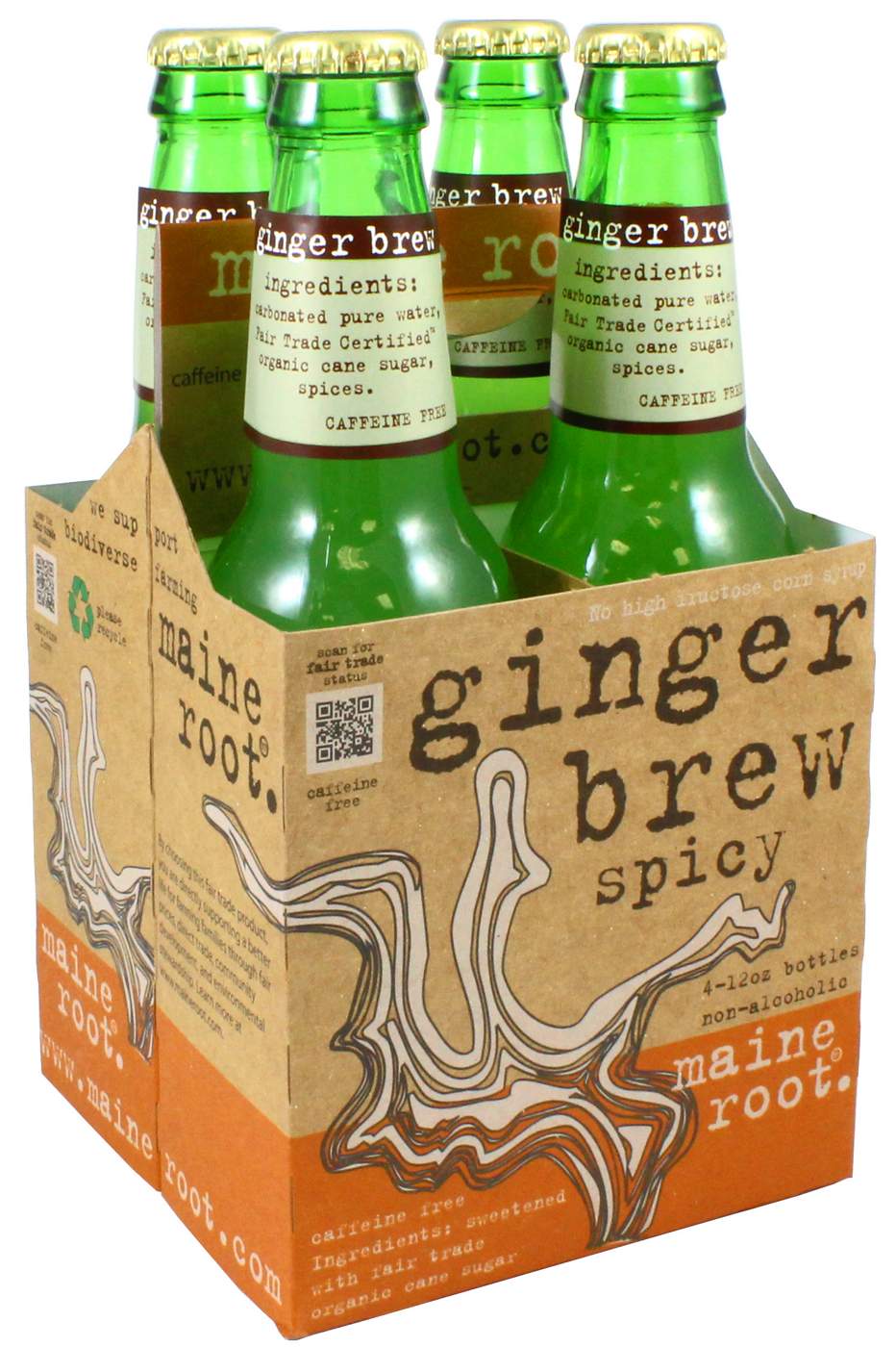 Maine Root Organic Ginger Brew Spicy 12 oz Bottles; image 1 of 2