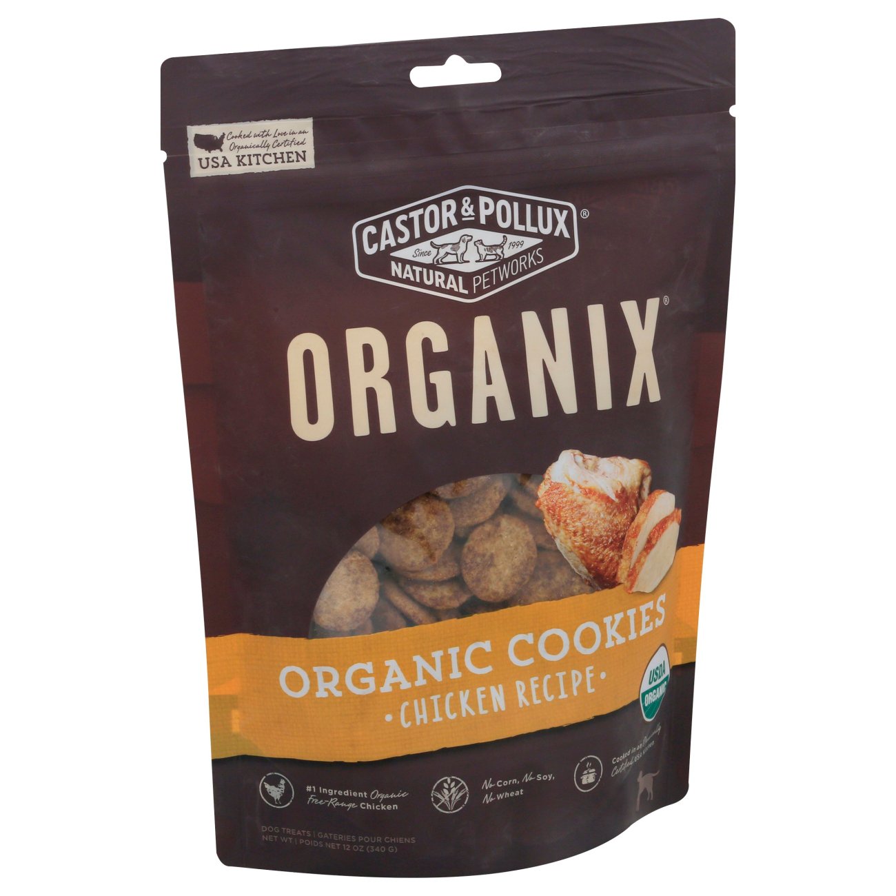 Castor & Pollux Organix Organic Dog Cookies, Chicken Flavor Shop Dogs