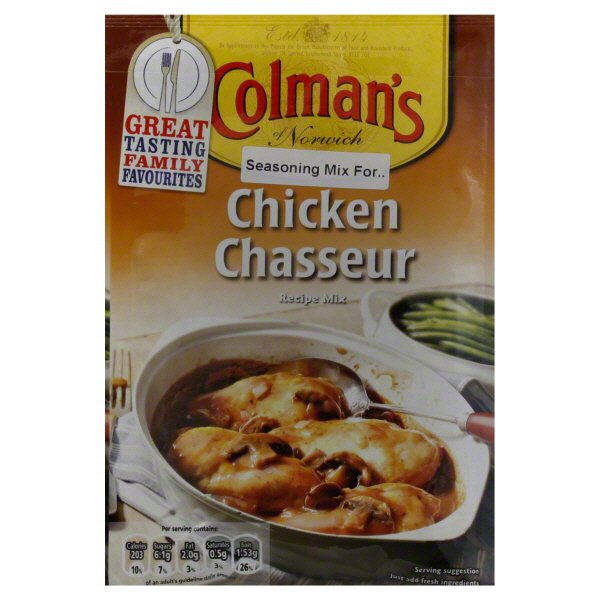 Colman s of Norwich Chicken Chasseur Seasoning Recipe Mix