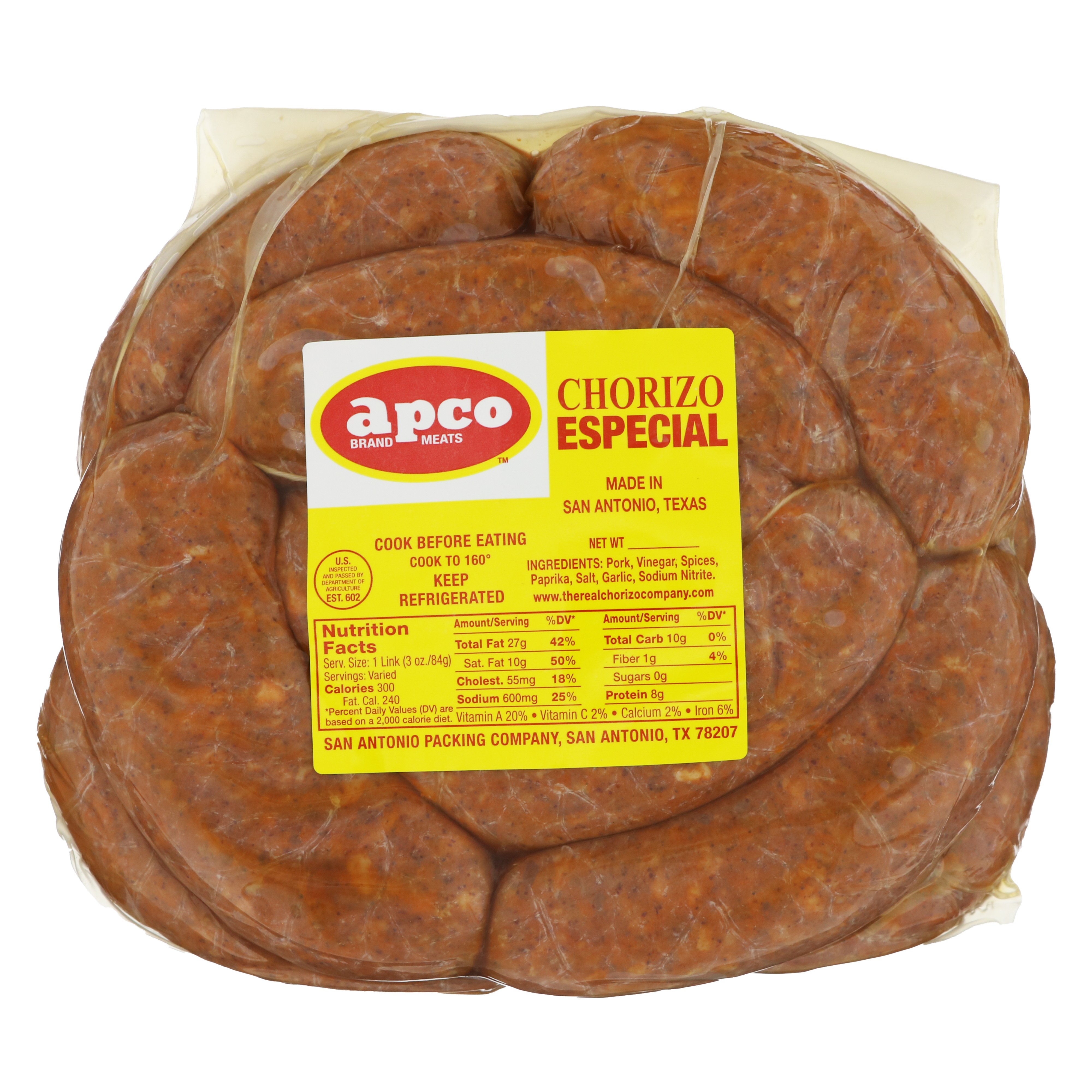 Apco Chorizo Especial Shop Sausage at HEB