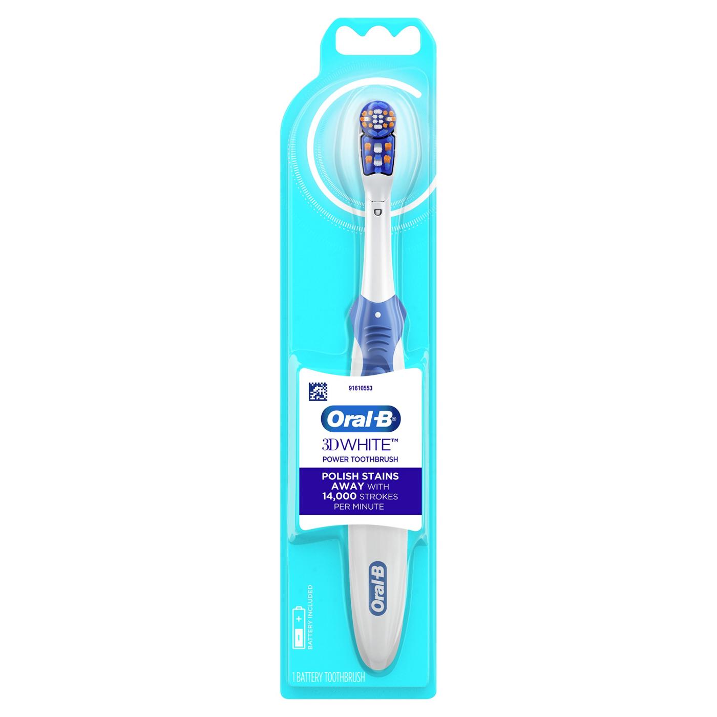 Oral-B 3D White Battery Powered Toothbrush; image 1 of 3