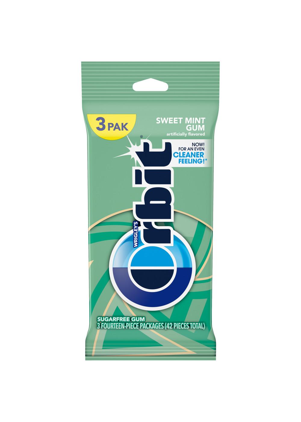 Orbit Sugarfree Chewing Gum - Sweet Mint, 3 Pk; image 1 of 5