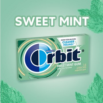 Orbit Sweet Mint Sugar Free Chewing Gum, 3 pk, 42 pc