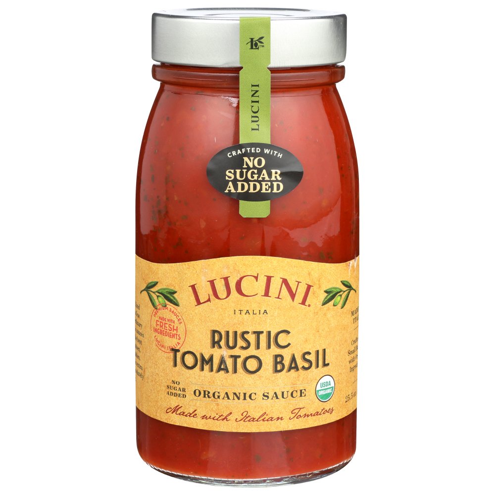 Lucini Organic Rustic Tomato Basil Sauce - Shop Pasta Sauces At H-E-B