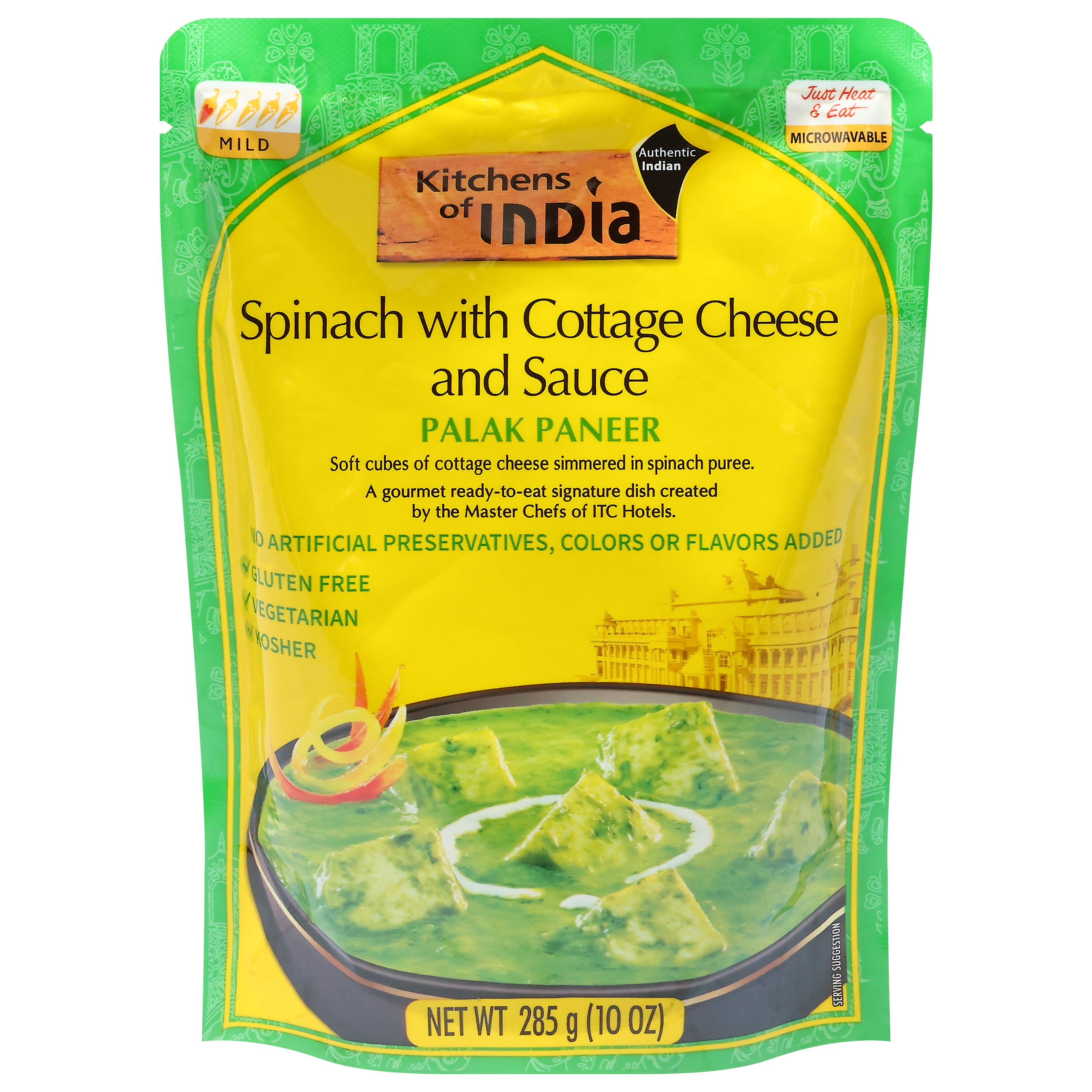 Kitchens of India Palak Paneer Spinach with Cottage Cheese and Sauce