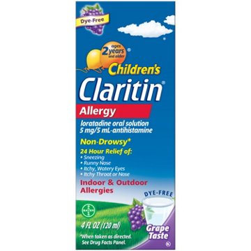 Claritin Children's 24 Hour Allergy Relief Liquid - Grape