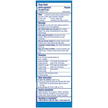 Claritin Children's 24 Hour Allergy Relief Liquid - Grape