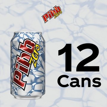 Pibb Zero Sugar Free Soda 12 oz Cans